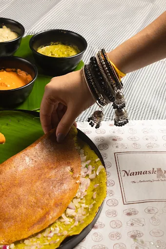 Fresh Masala Dosa on Banana Leaf